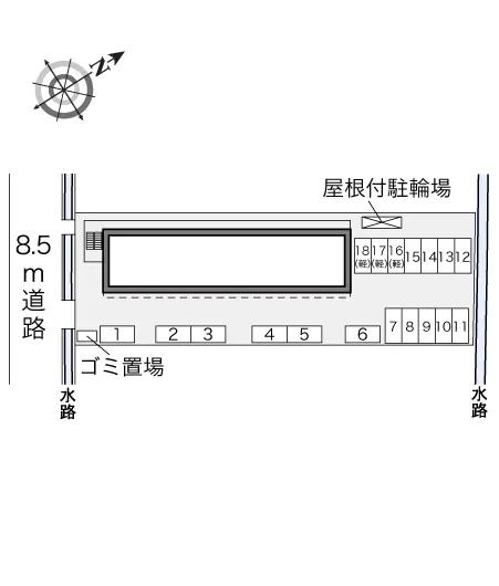 ★手数料０円★四日市市芝田１丁目　月極駐車場（LP）